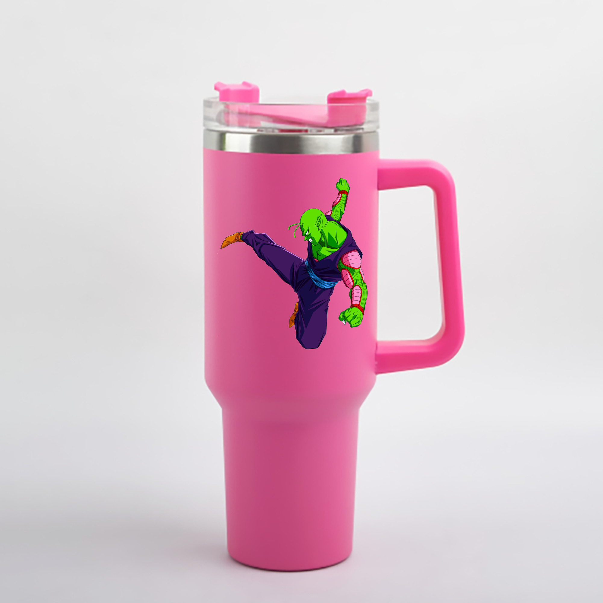（画像用） ドラゴンボール ピッコロ DRAGON BALL Piccolo 1200mL車用タンブラー - クリスタルステッカー（プラスチックストロー付き）